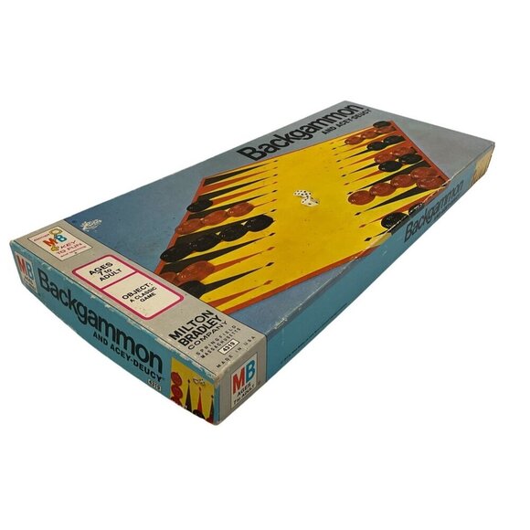 Milton Bradley Backgammon and Acey-Deucy Vintage 1973 Board Game New Old Stock - Picture 2 of 7
